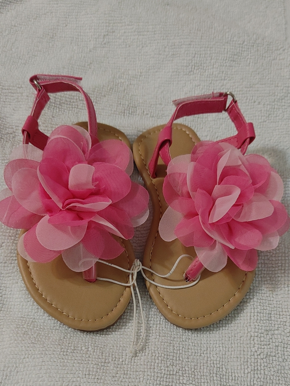 Girls Pink Floral T-Strap Sandals with Ankle Strap